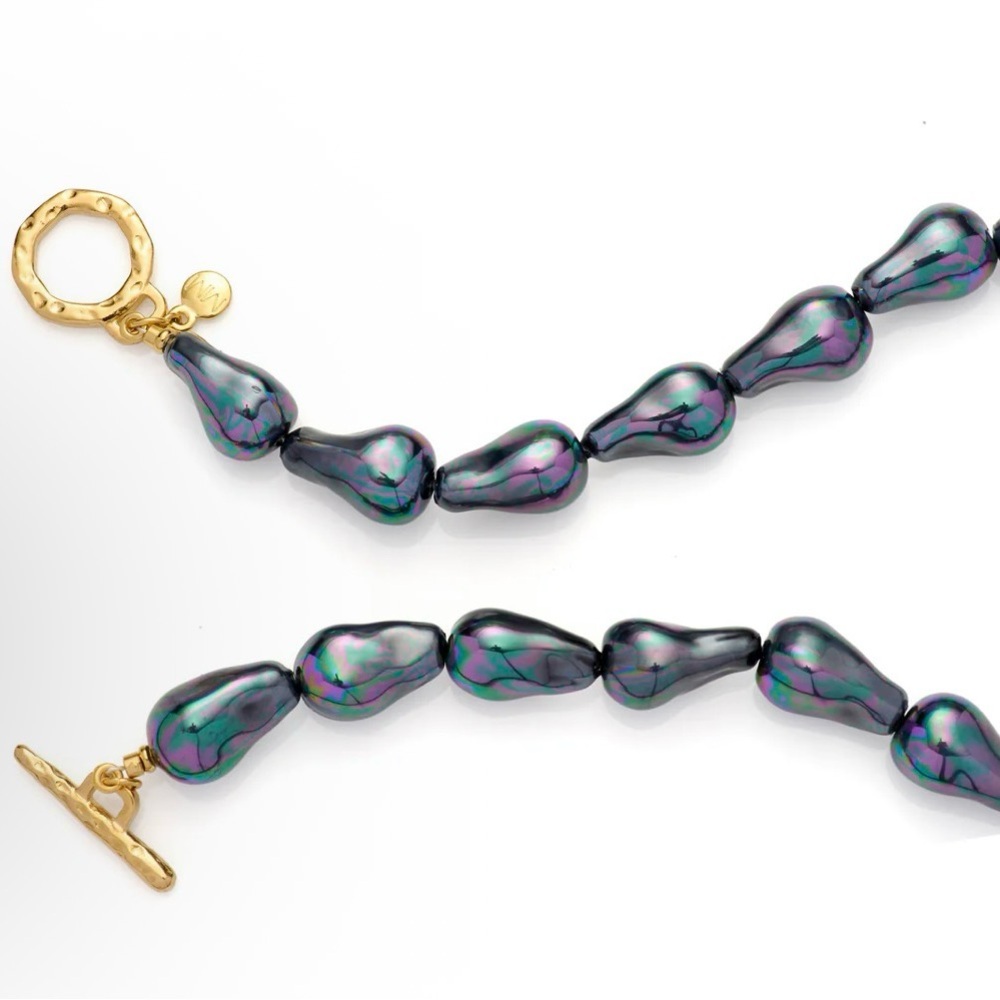 Mayamar‎ luxurious black pearl iridescent Necklace - Picture 5 of 5